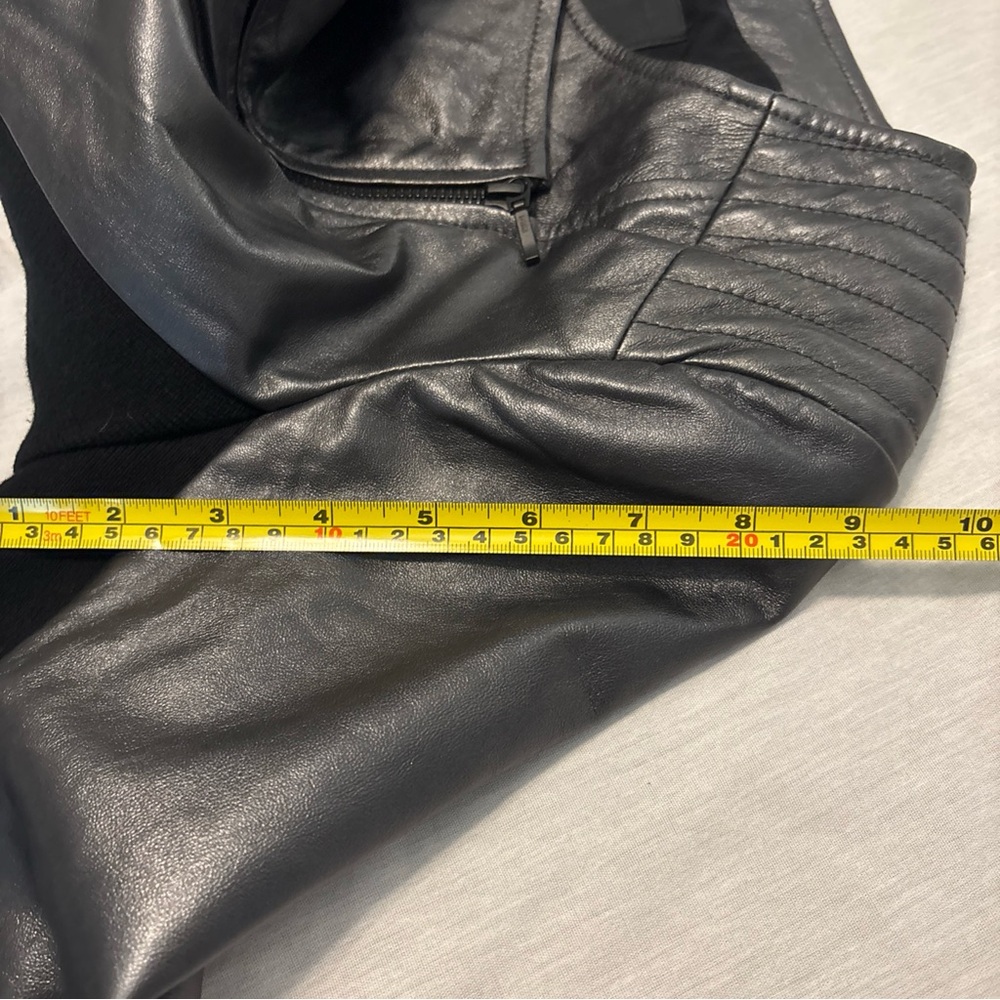 Trouve Soft Leather Moto Jacket Gunmetal Gray Stretch Women SZ Med Asymmetrical - Picture 13 of 16